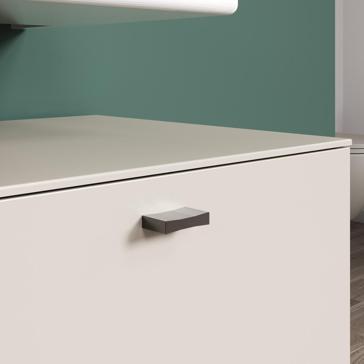 WASCHBECKENUNTERSCHRANK Sand, Evoke Eiche 80 cm, Badschrank auf Rollen, Soft-Close - Sandfarben/Kaschmir, Holzwerkstoff/Metall (80/64/42cm) - Top.Furn