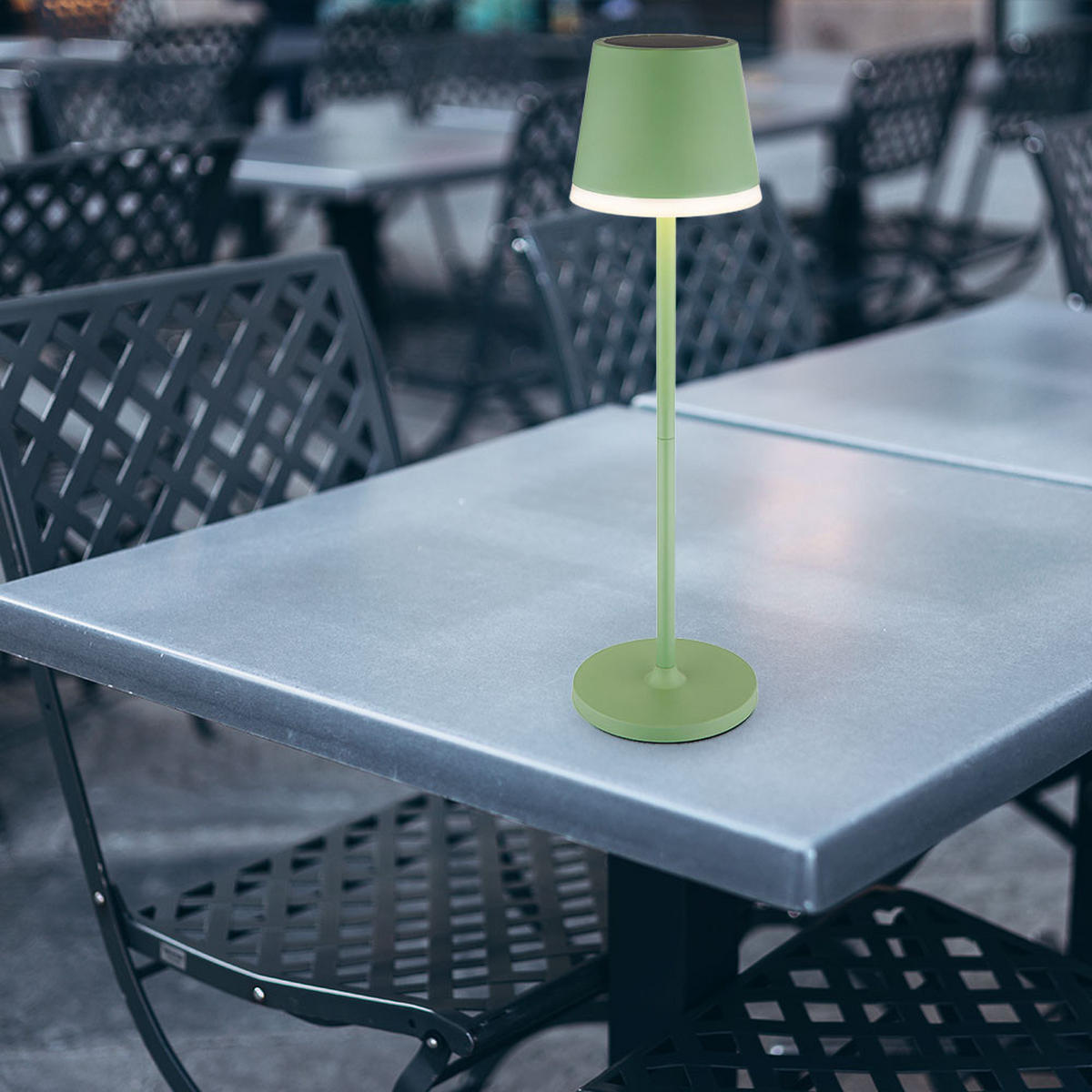 LED AUSSENLEUCHTE Solar Grün satiniert - Grün, Metall (11/11/41cm) - Globo Lighting