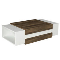 COUCHTISCH Nora Weiß Walnuss - Walnussfarben/Weiß, Holzwerkstoff (60/110/31cm) - moebel17