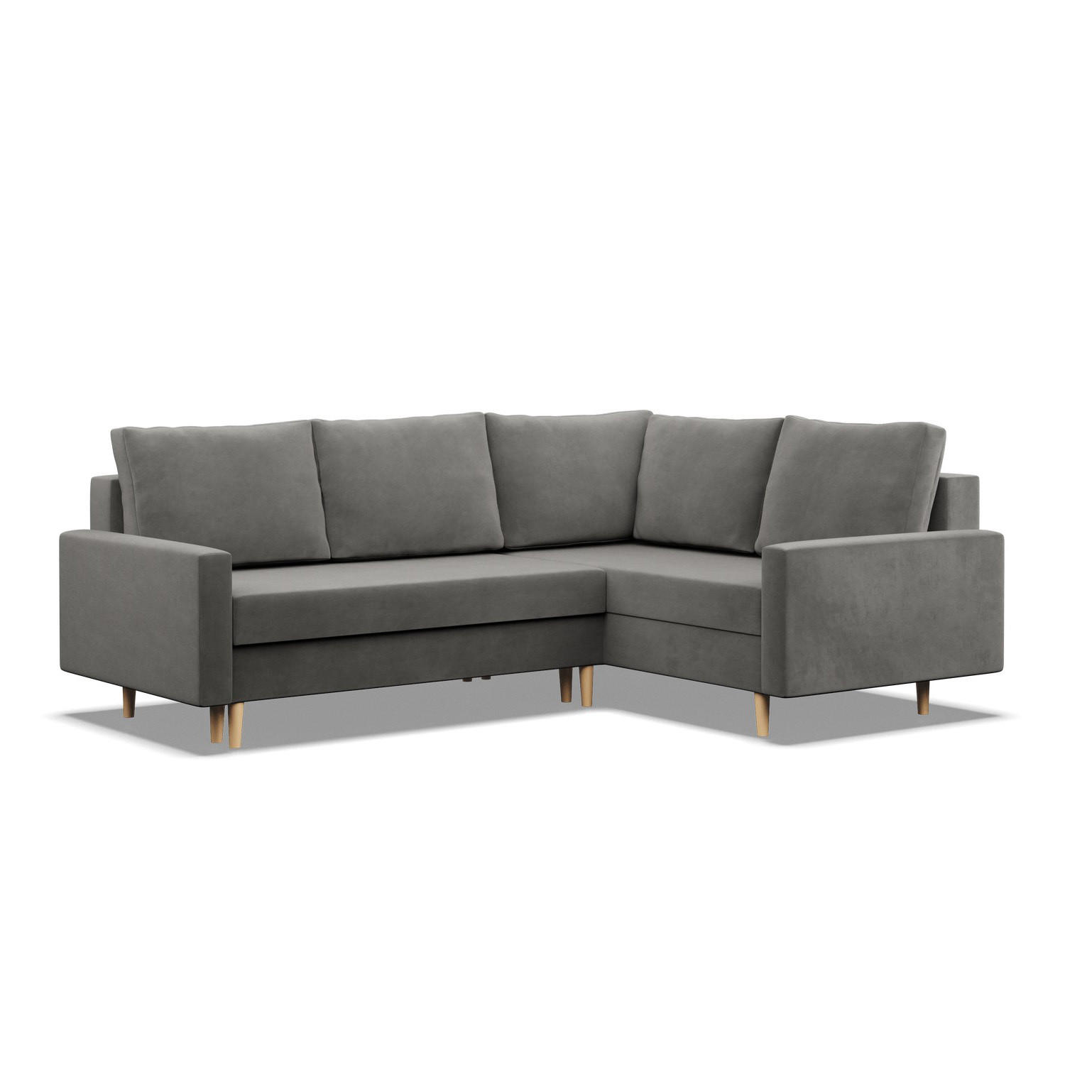 ECKSOFA Blank rechts hellgrau - Hellgrau, Textil (223/172cm) - SIMKAM Furniture