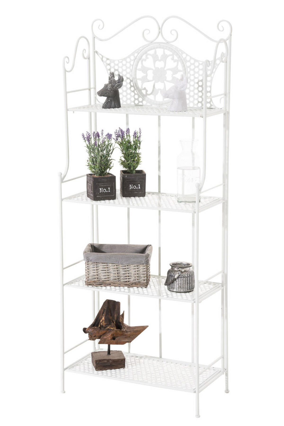 STANDREGAL Anic weiß - Weiß, Metall (61/153/33cm) - TPFGarden