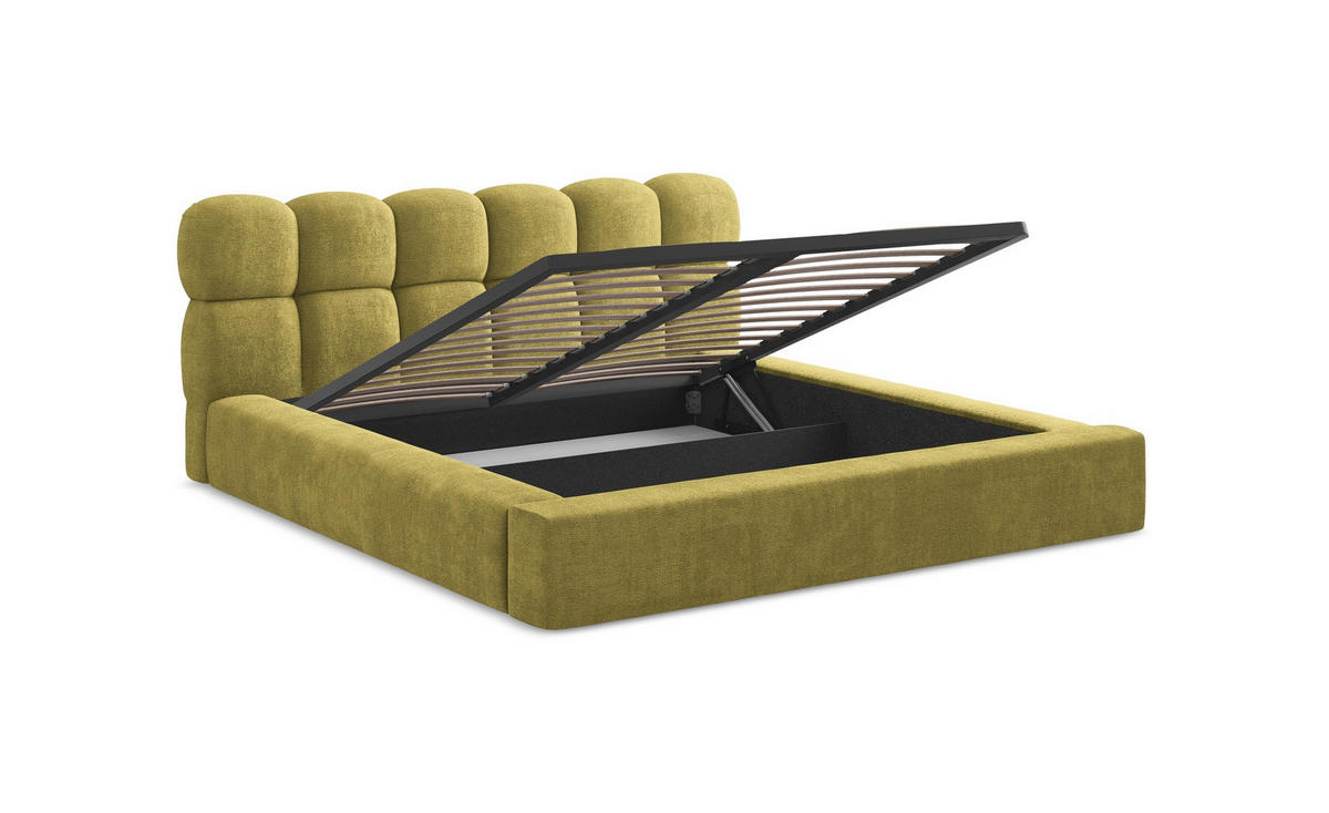 ECKSOFA Rechts Samt Stoff Grün - Schwarz/Olivgrün, Kunststoff/Textil (285/190cm) - Makamii