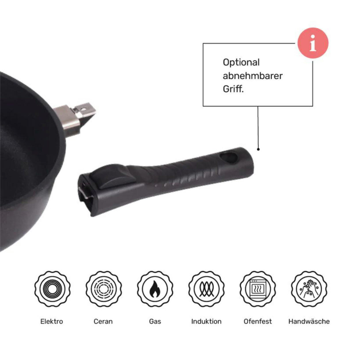 BRATPFANNE 32 cm GIGANT Newline für alle Herdarten - Schwarz, Metall (32cm) - BAF