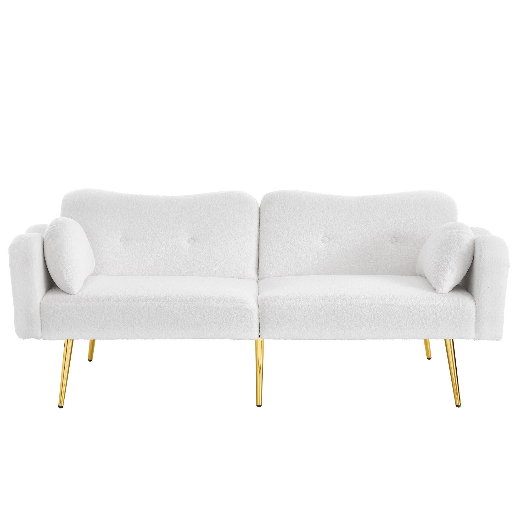 SCHLAFSOFA 155/85,5 cm Liegefläche in Weiß – mit 3-Stufen-Rückenlehne - Weiß, Textil (79/82/175cm) - BEAOK