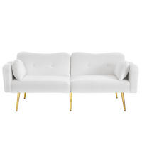 SCHLAFSOFA 155/85,5 cm Liegefläche in Weiß – mit 3-Stufen-Rückenlehne - Weiß, Textil (79/82/175cm) - BEAOK