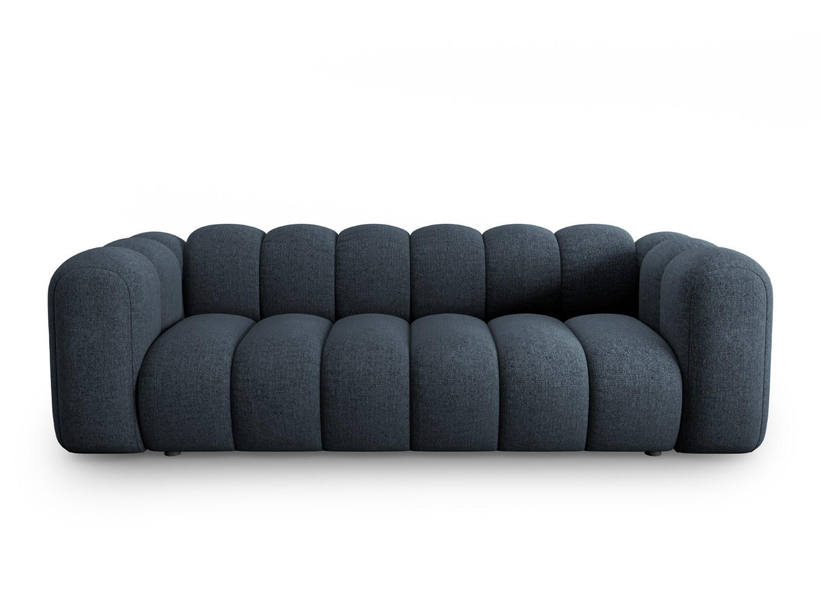 SOFA Lupine aus Chenille-Stoff königsblau 3 Sitzplätze - Dunkelblau, Textil (95/70/230cm) - Micadoni