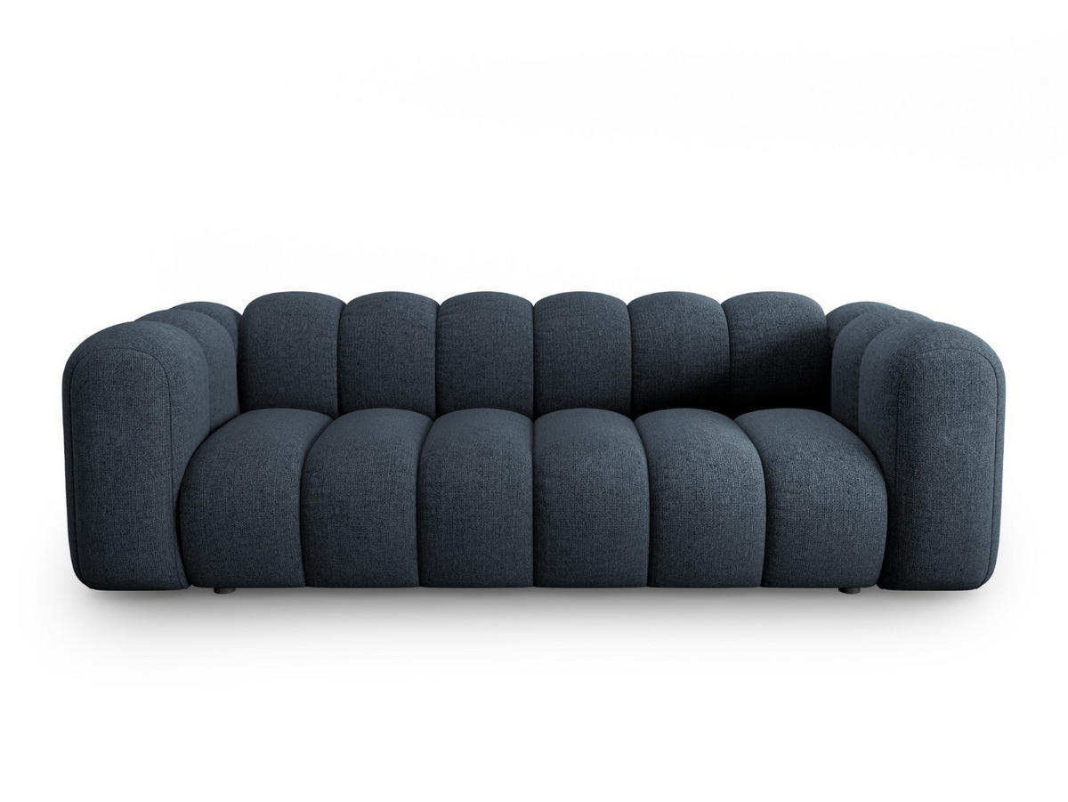 SOFA Lupine aus Chenille-Stoff königsblau 3 Sitzplätze - Dunkelblau, Textil (95/70/230cm) - Micadoni