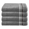 HANDTUCHSET Skyline Color - 4-teilig - 50 x 100 cm - Dunkelgrau - Dunkelgrau, Textil (50/100cm) - SCHIESSER