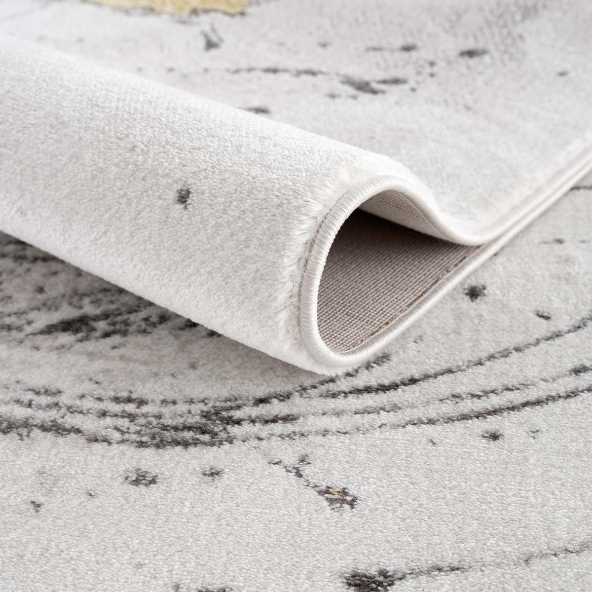 KURZFLOR-TEPPICH Chic 199 Grau/ Golden 80x300 cm - Grau, Textil (80/300cm) - carpet city