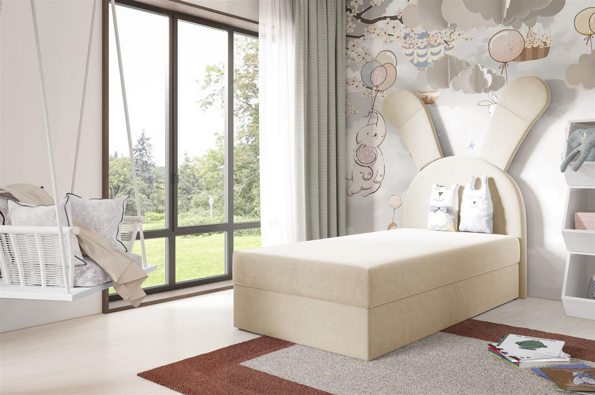 KINDERBETT Polsterbett Matilda - Creme, Holzwerkstoff/Textil (100/200cm) - Fun Möbel