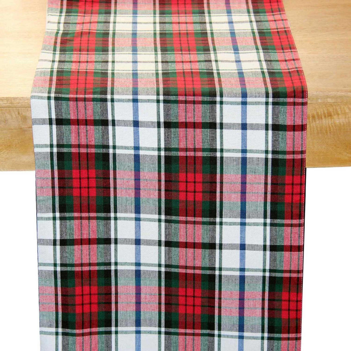 TISCHLÄUFER Macduff rot kariert 44/178 cm, 100% Baumwolle - Rot, Textil (44/178cm) - Homescapes