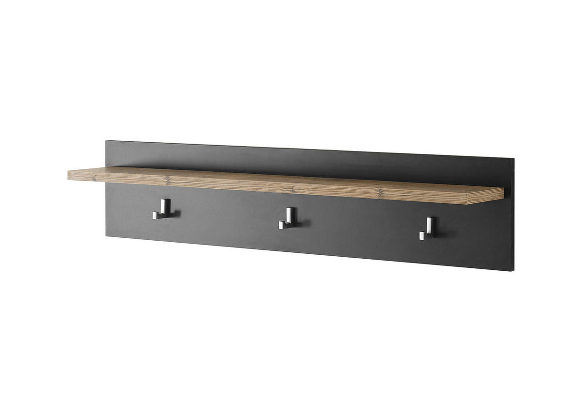 GARDEROBENPANEEL I11 Kastanie & Fresko 107/23/18 cm breit - Grau, Holzwerkstoff (107/23/18cm) - Livojo