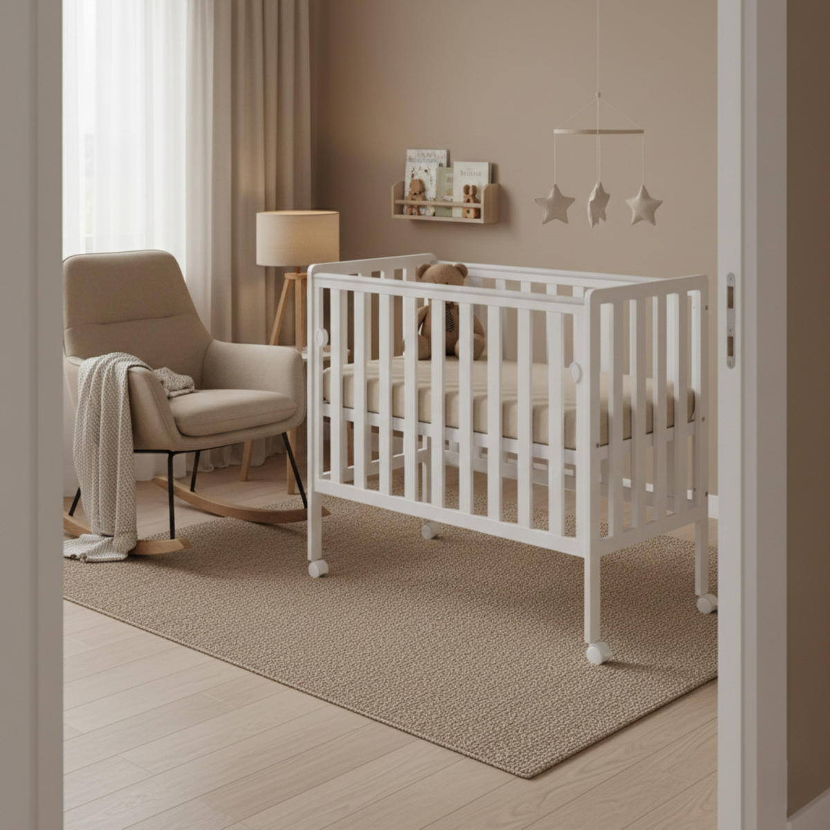 BEISTELLBETT BeBino Mini - Weiß, Holz (50/100cm) - kiki design