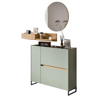 GARDEROBE Set 3-teilig in Salbei und Artisan Eiche 140 x 197 cm, Soft-Close Borga - Salbeigrün/Schwarz, Holzwerkstoff/Metall (140/197/32cm) - Inn.Furn