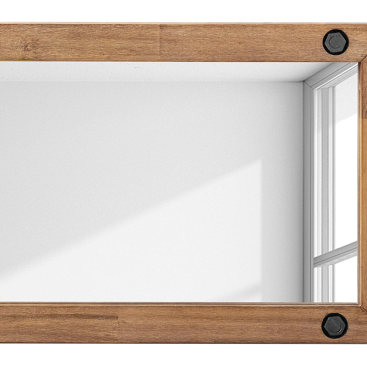 SPIEGEL - Akazie massiv - Braun, Holz (110/50/3.5cm) - home24