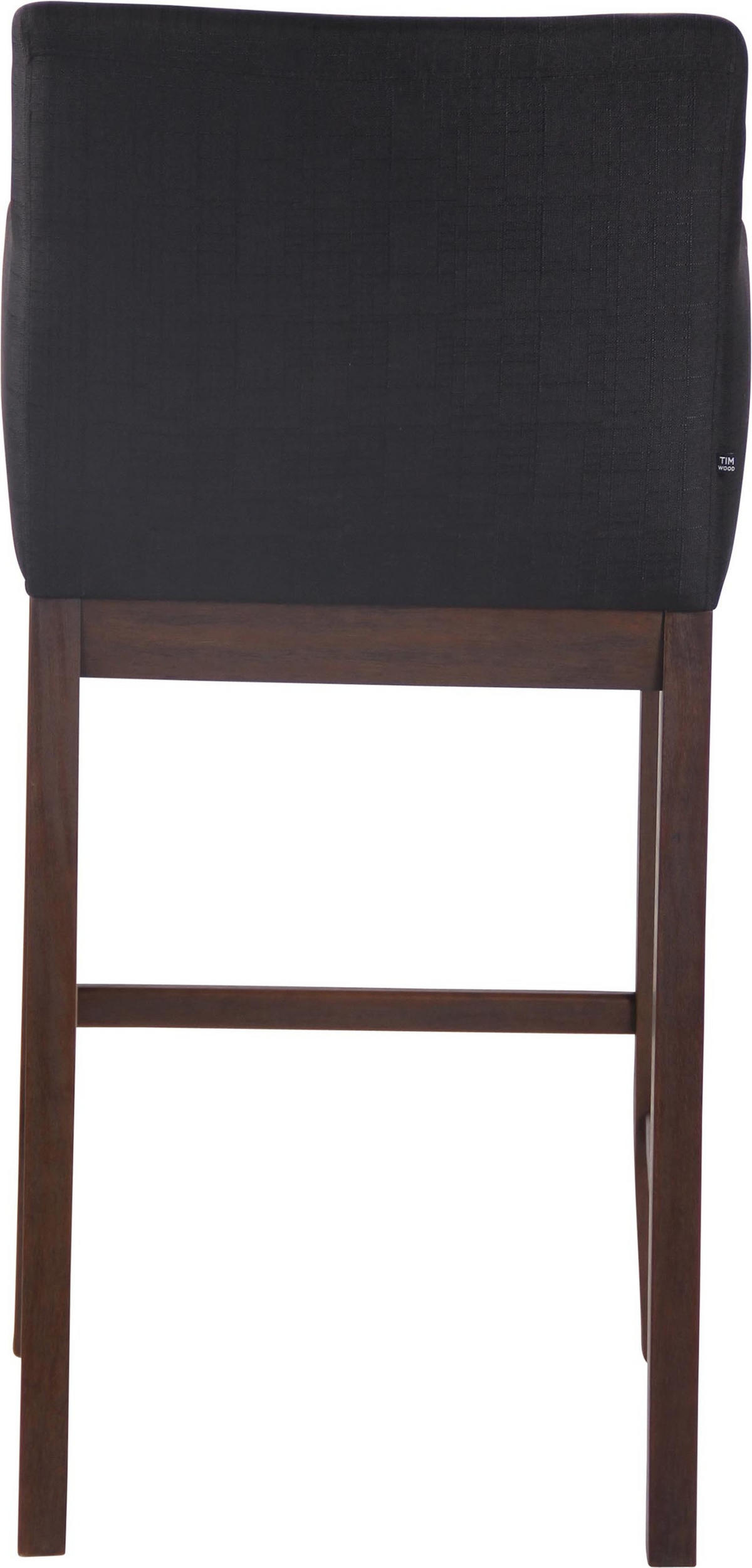 BARHOCKER Laren, Gestell Holz antik dunkel, Stoff Schwarz - Schwarz/Braun, Holz/Textil (56/100/57cm) - TPFLiving