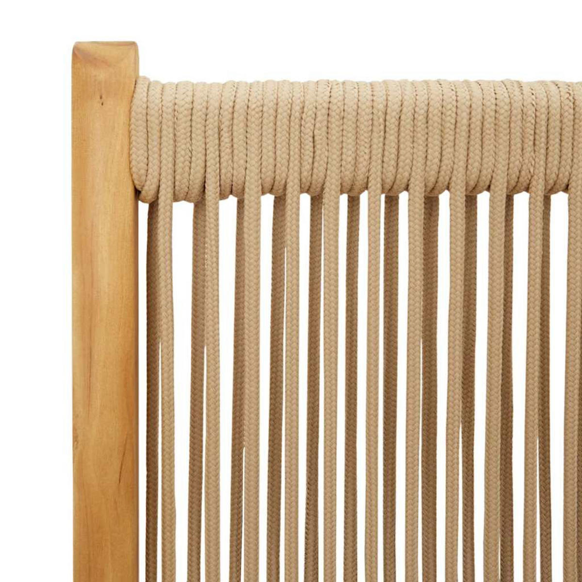GARTENSTUHL Verstellbar 4er Set Beige Massivholz Akazie - Beige, Holz (57/109/70cm) - vidaXL