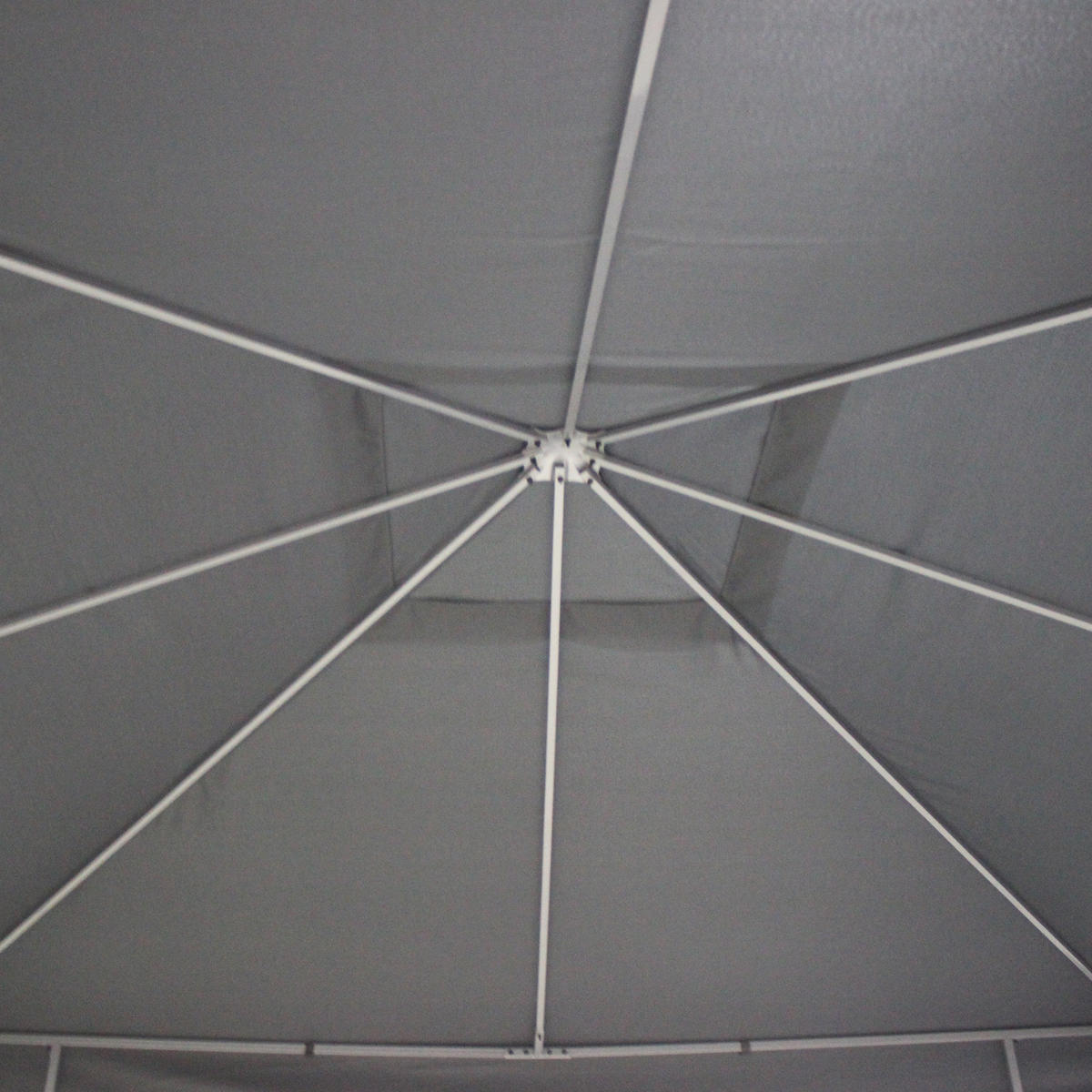 PAVILLON, Grau, Stahl, Polyester - Grau, Metall (295/255/295cm) - Outsunny