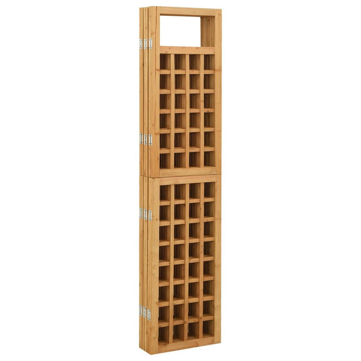 PARAVENT 6-teilig Massivholz Tanne 242,5x180 cm - Braun, Holz (242.5/180/3cm) - furnicato