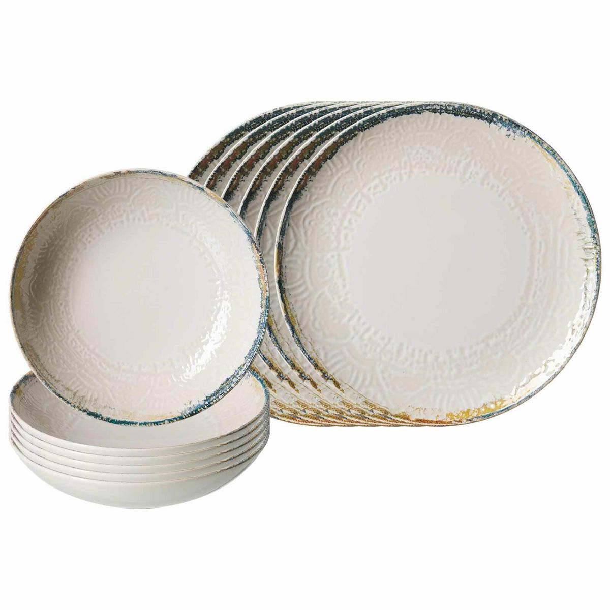 TAFELSERVICE Alfonso beige 12er Set - Beige, Keramik (1/1/1cm) - Ritzenhoff Breker