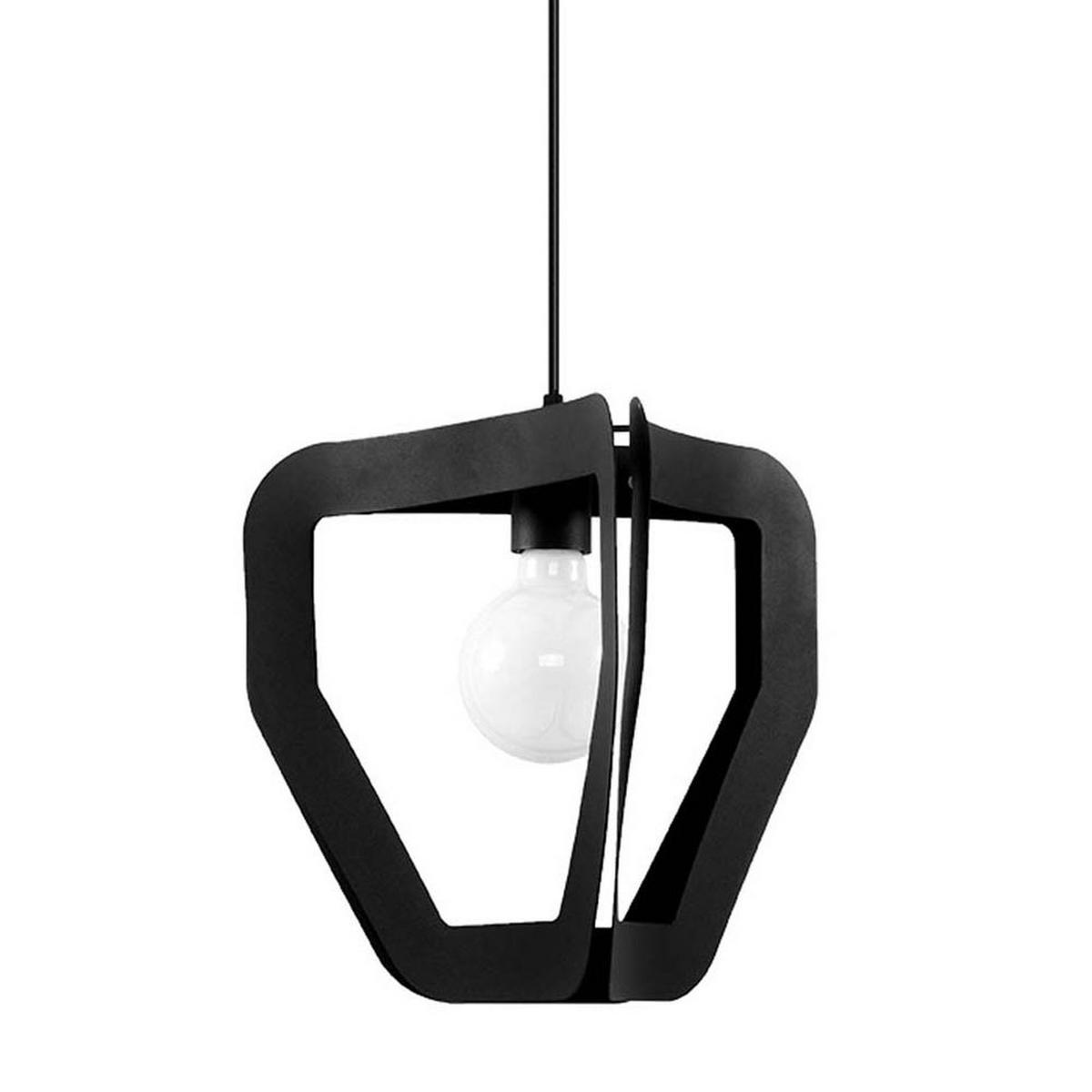 PENDELLEUCHTE Stahl Schwarz Dreieckgestell - Schwarz, Metall (35/32/120cm)