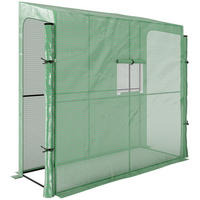 FOLIOVÝ SKLENÍK, zelený, ocel, PE - zelená barva, plast (80/200/200cm) - Outsunny