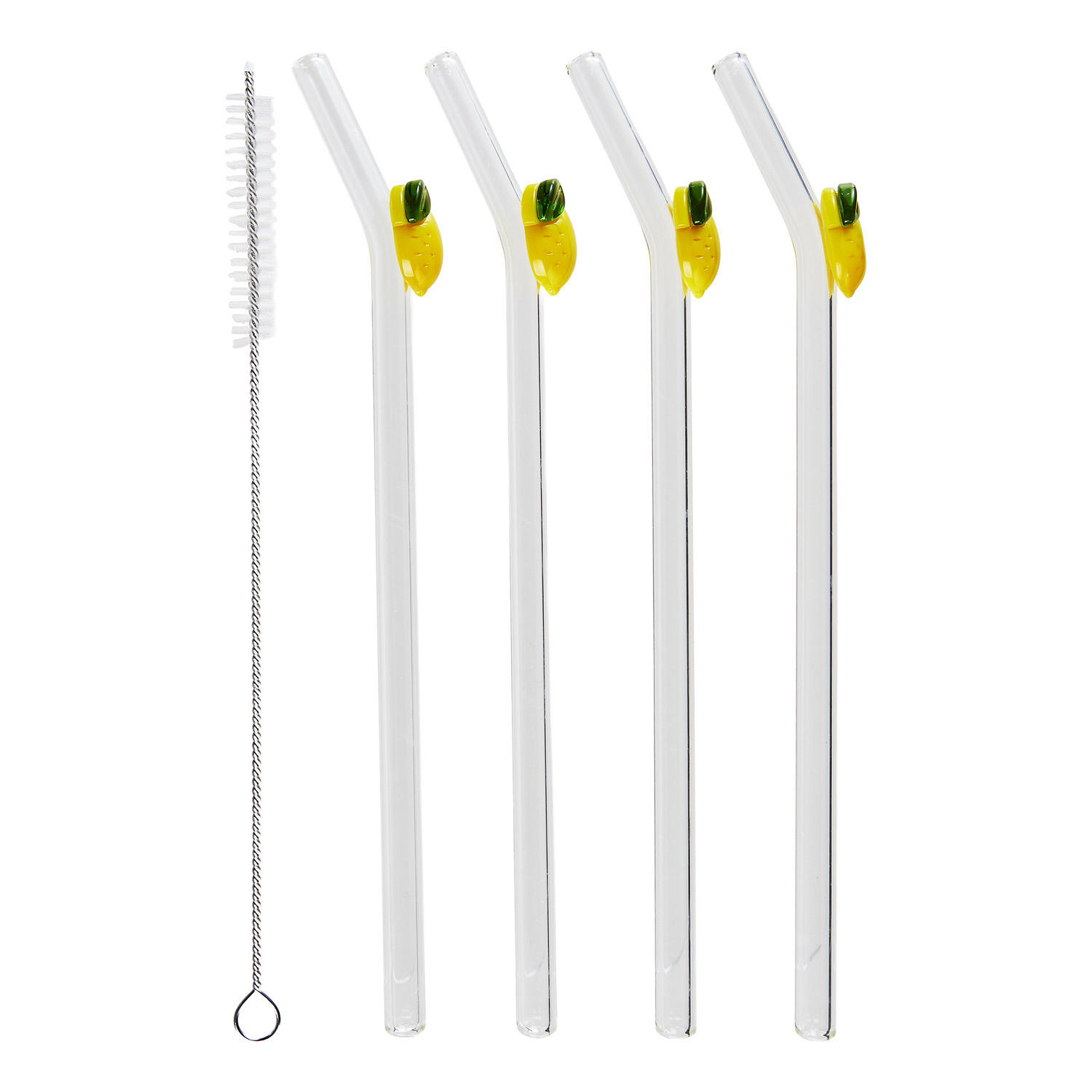 GLASTRINKHALME (4 Stück) Long Drink mit Bürste - Transparent, Glas (0.8/20cm) - Butlers
