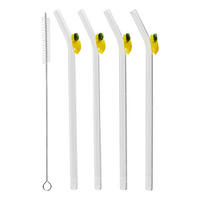 GLASTRINKHALME (4 Stück) Long Drink mit Bürste - Transparent, Glas (0.8/20cm) - Butlers
