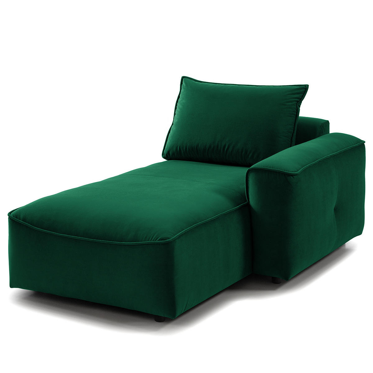 MODULLONGCHAIR - Dunkelgrün, Holz/Textil (170/82/105cm) - home24