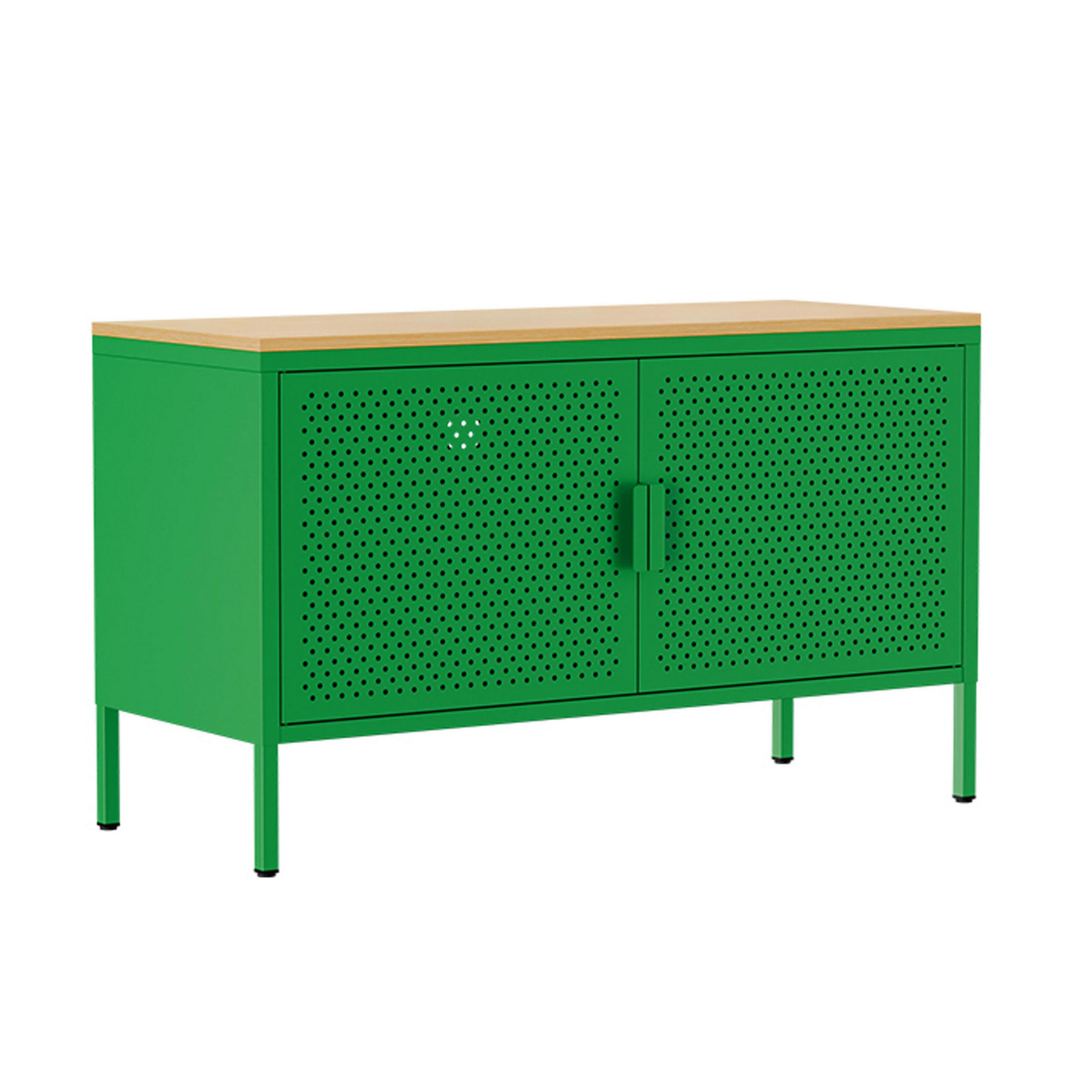 SIDEBOARD 100 cm, Grün - Grün, Metall (40/60/100cm) - Oviala