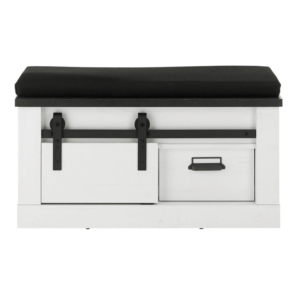 KOMMODE Shelton-61 - Weiß, Holzwerkstoff (93/51/43cm) - Lomado