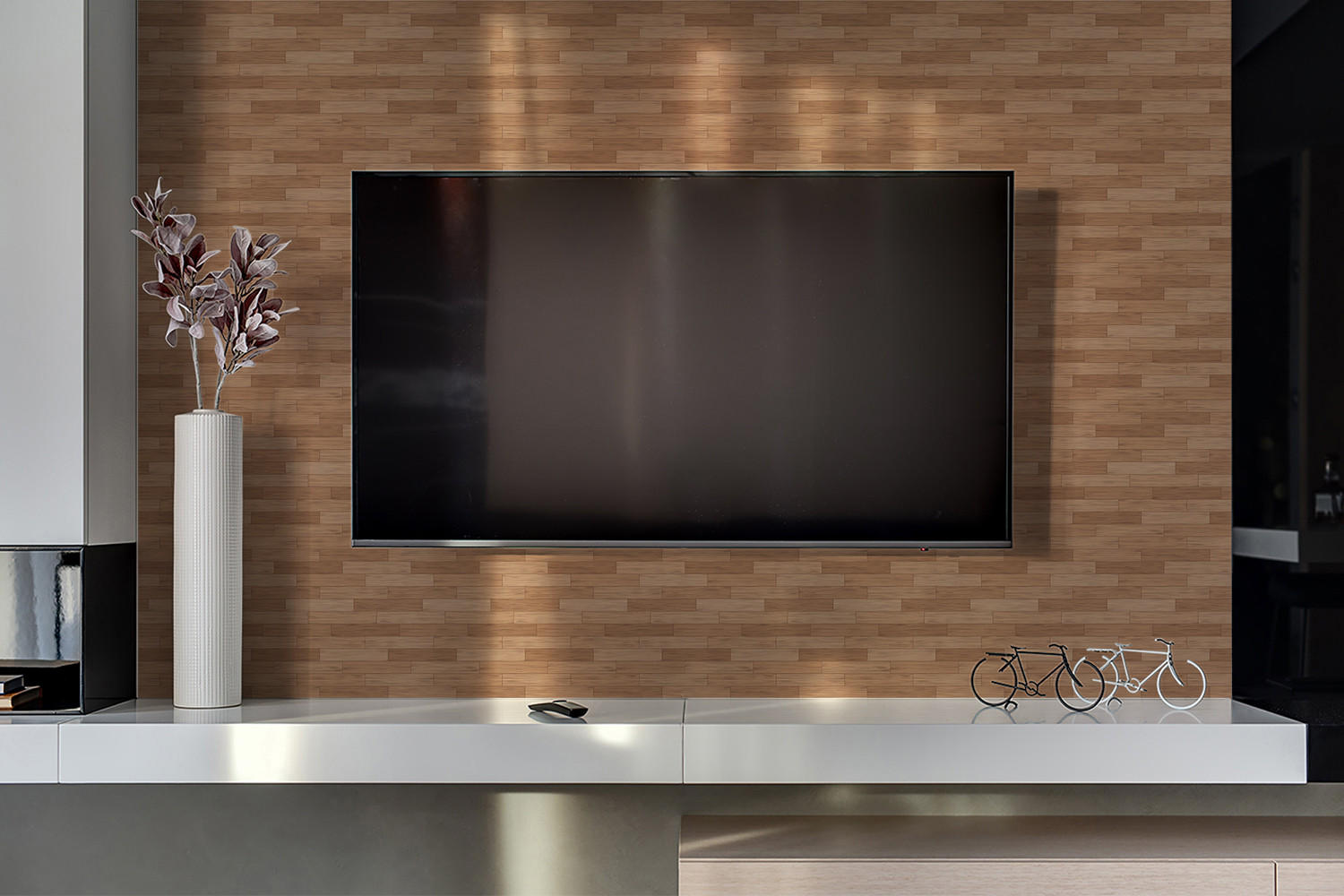 WANDPANEEL 100 x 50 cm Holzboden - Braun, Textil (100/1.6/50cm) - TULUP