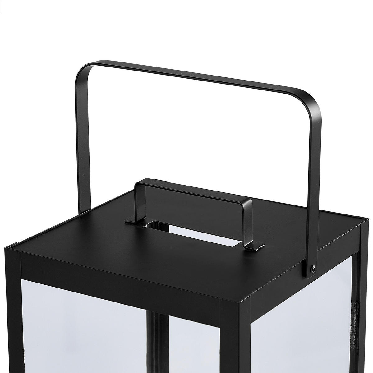 LATERNE Schwarz Lepar - Schwarz, Metall (17/30/17cm) - Beliani