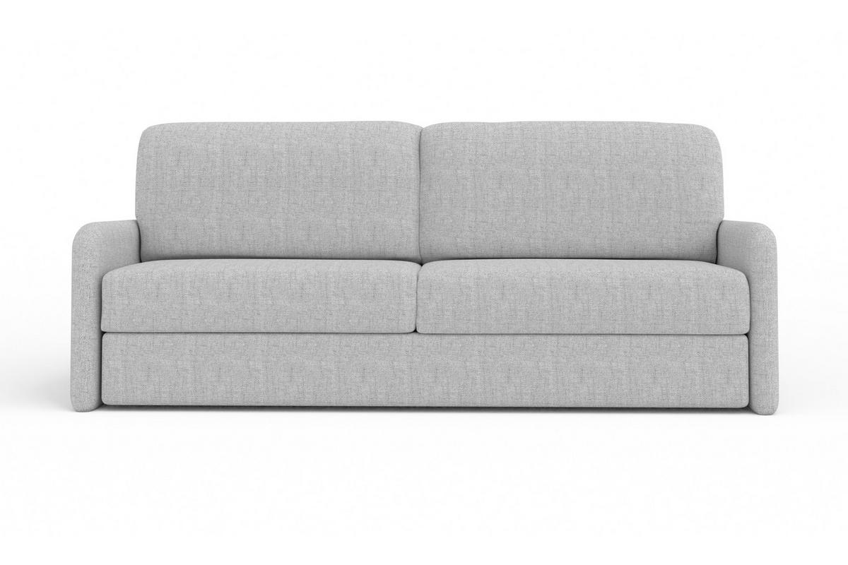 2-SITZER SOFA BIANCO 215 cm breit in Stoff Grau - Grau, Holzwerkstoff/Textil (215/90/92cm) - Deine Möbel 24
