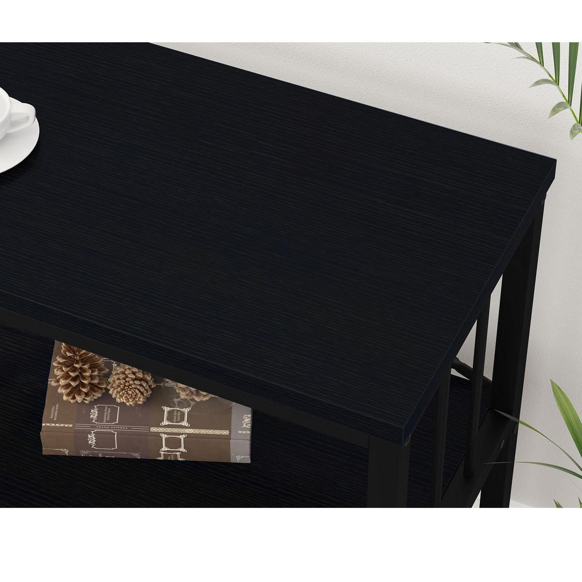 KONSOLENTISCH Metall Holz Industrial Design 160 x 34 x 74 cm - Schwarz, Holzwerkstoff/Metall (160/74/34cm) - Quality Elegance