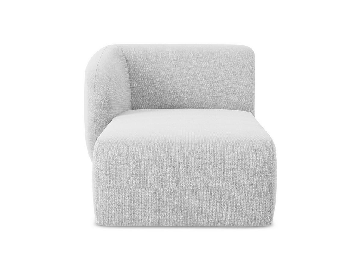 SOFAELEMENT Links Bouclé Stoff Grau - Silberfarben/Schwarz, Holzwerkstoff/Kunststoff (91/75/166cm) - Makamii