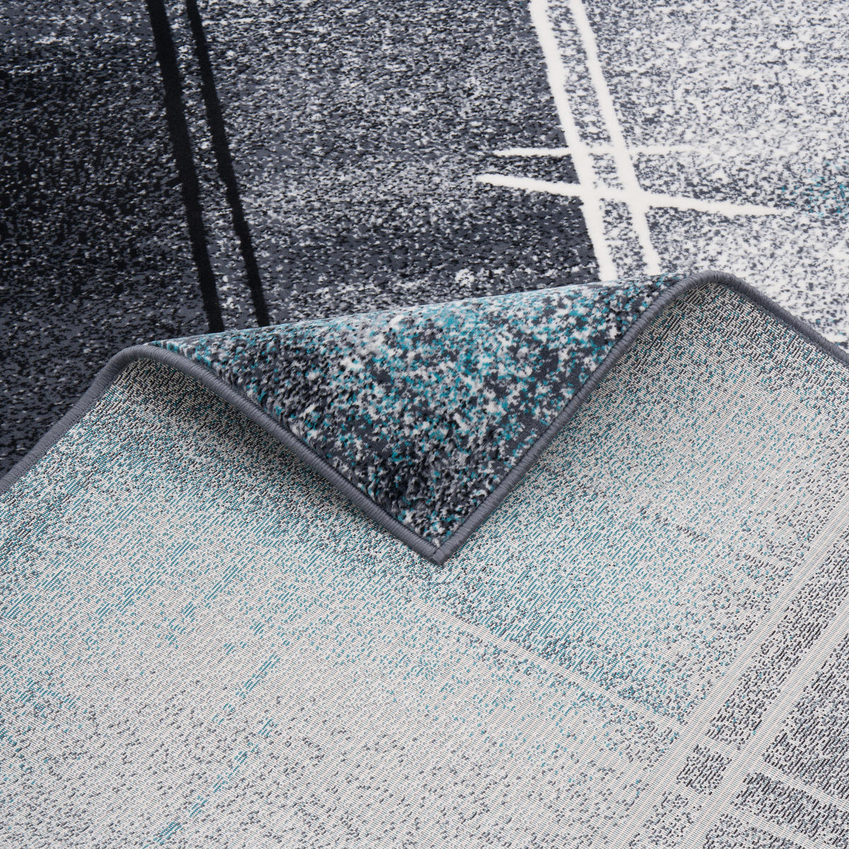 DESIGNER TEPPICH BRILLIANT VERLAUF - Blau, Textil (120/170cm) - Pergamon