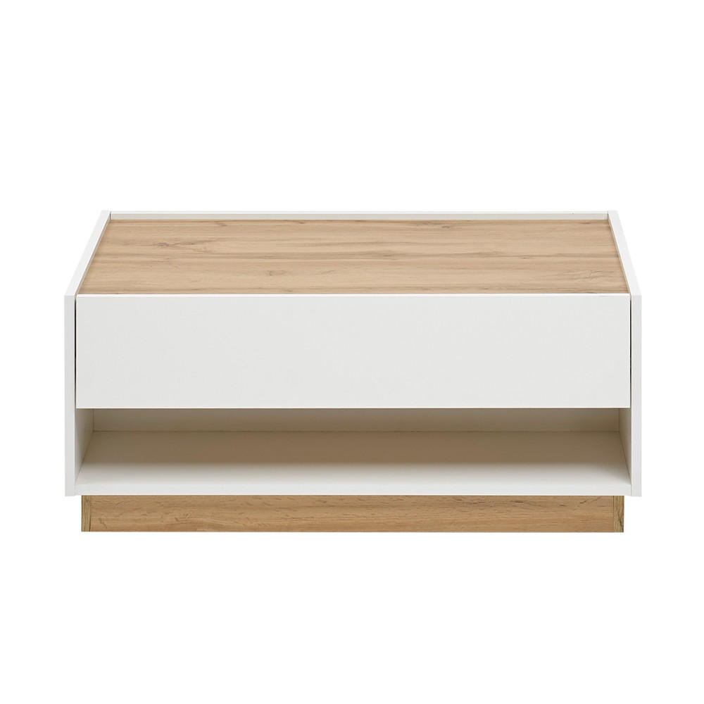 COUCHTISCH Crisp-61 - Weiß, Holzwerkstoff (60/90/38cm) - Lomado