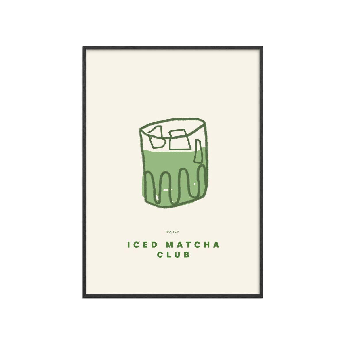 POSTER mit Rahmen Affordable Art Prints - Chilled Green Elixir - Schwarz/Grün, Holz/Papier (70/100cm) - Poster&Frame