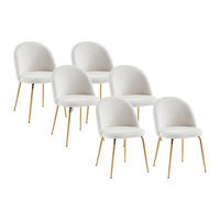 STUHL - 50cm x 55cm - Polyester - weiß - MELBOURNE - Weiß, Textil (50/77/55cm) - Vente-Unique