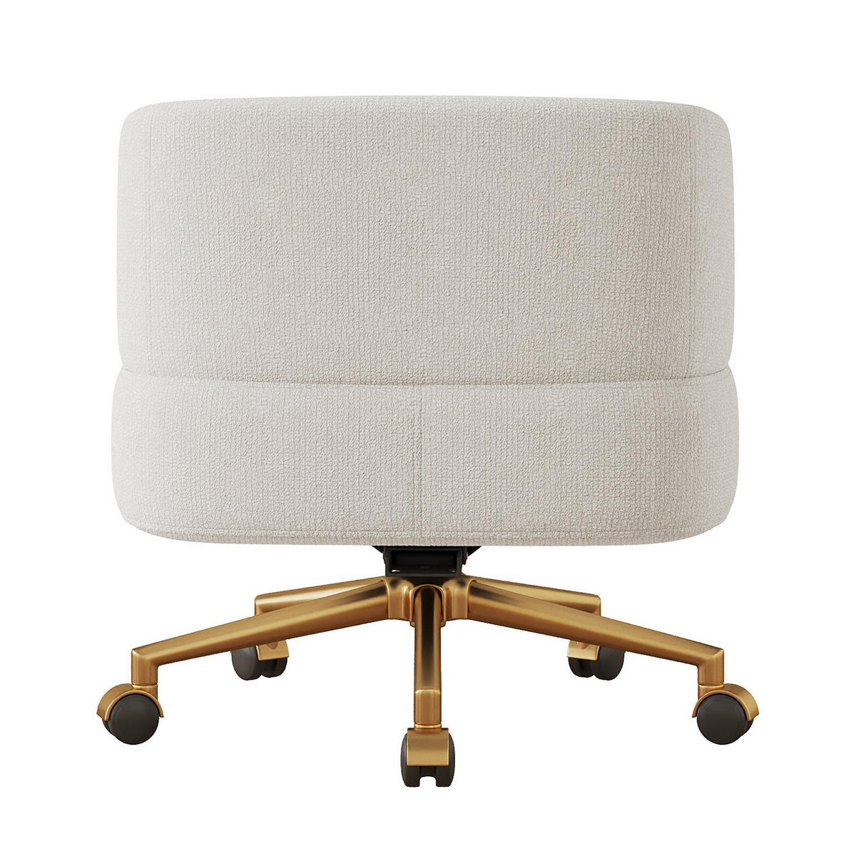 DREHSTUHL chenille beige 360grad rollen - Beige, Textil (71/71/60cm) - Urban Meuble