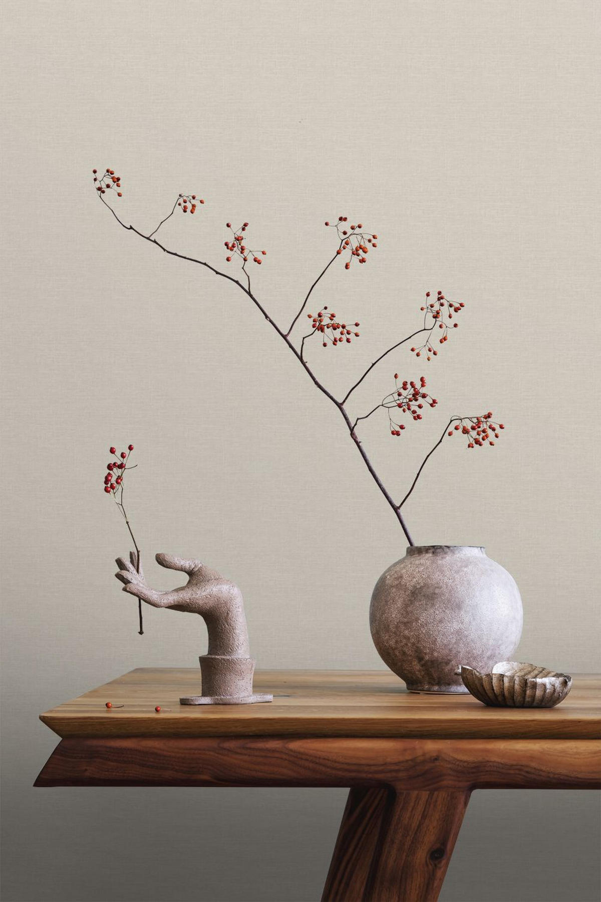 TAPETE Leinen-Optik 53 cm x 10 m - Beige, Papier (53/1000cm) - Sanders & Sanders