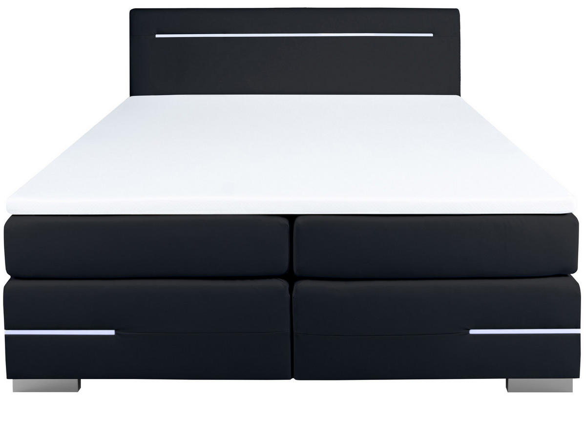 BOXBETT Lennox schwarz 180/200 cm - Schwarz, Textil (180/200cm) - wonello