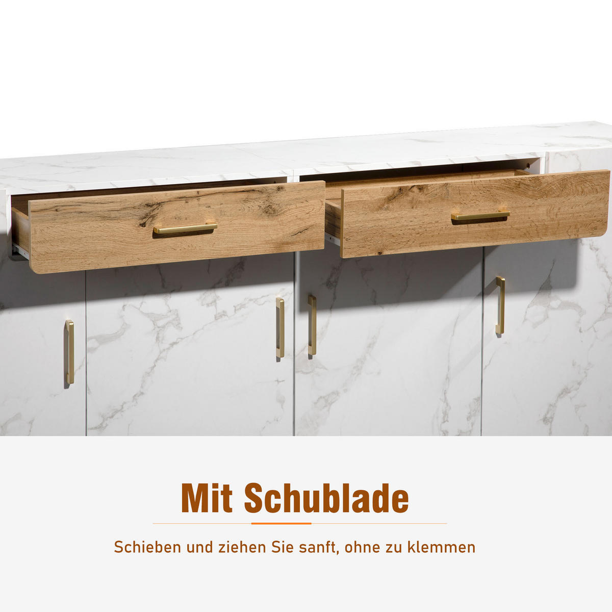 SIDEBOARD Weiß 208/39,5/80 cm - Weiß, Holzwerkstoff (39.5/80/208cm) - Urban Meuble