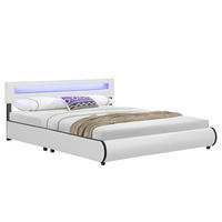 POLSTERBETT Sevilla weiß 180x200 cm - Weiß, Holz (180/200cm) - Juskys