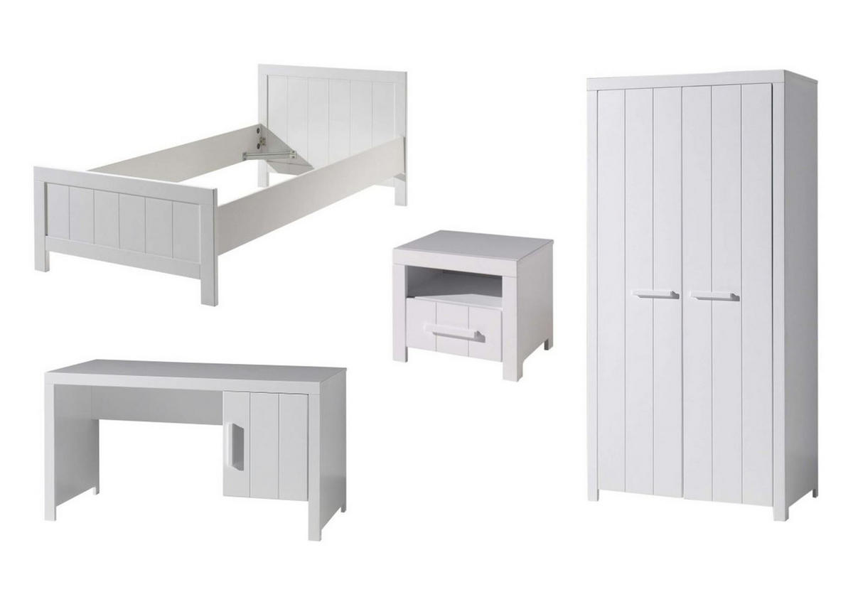 JUGENDZIMMEREINRICHTUNG Karalynn 6 Jugendzimmer komplett MDF Weiß - Weiß, Holzwerkstoff (250/1/150cm) - 58aufmkessel