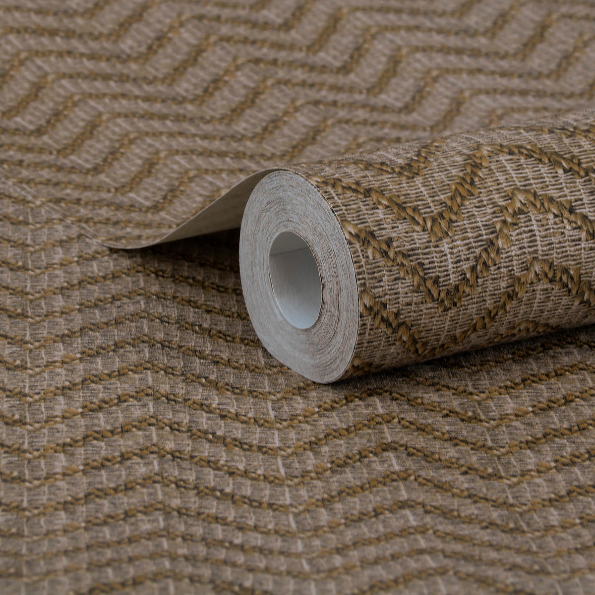 VLIESTAPETE Fischgrät - Braun, Papier/Kunststoff (53/1000cm) - Superfresco Easy