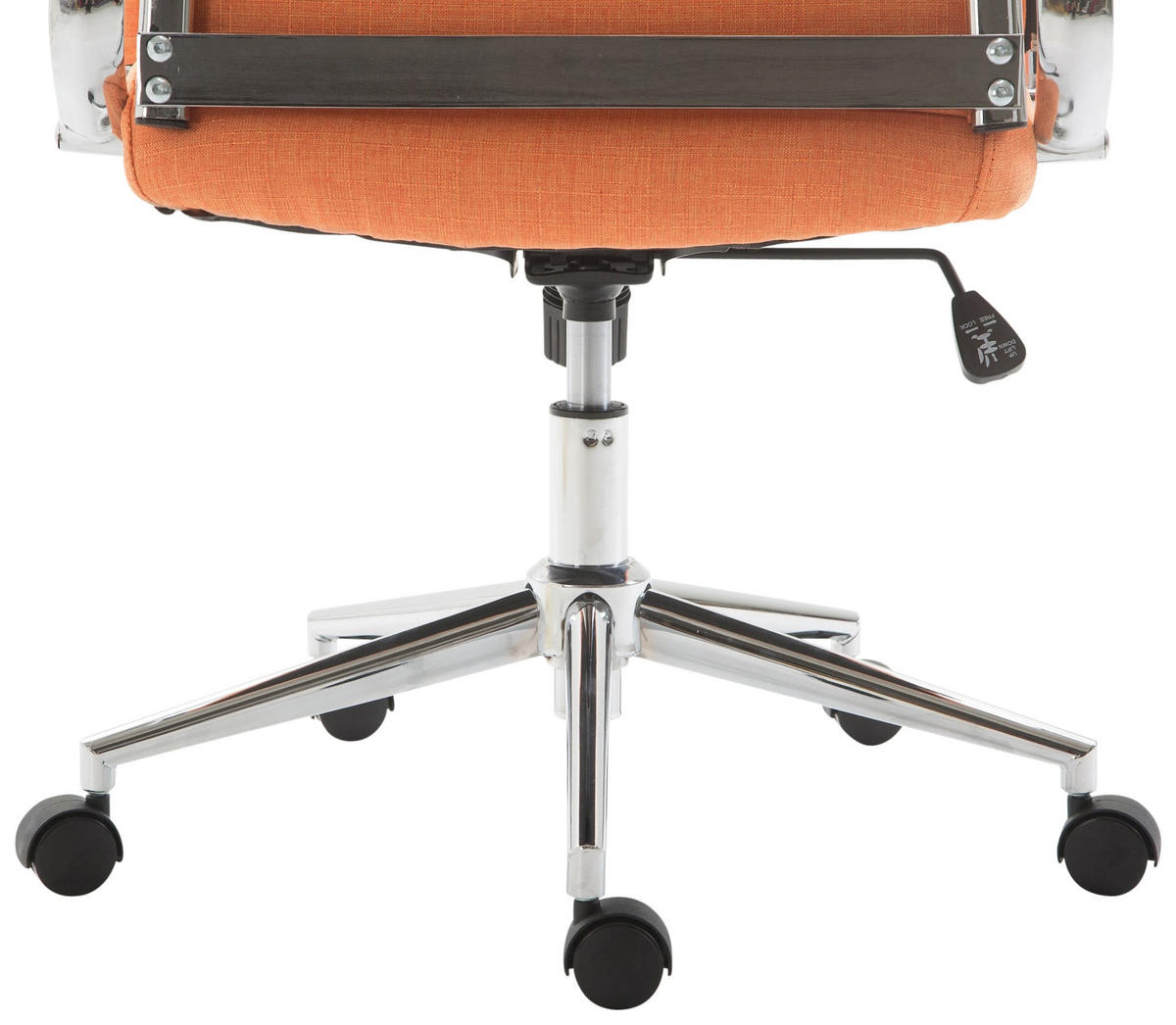 DREHSTUHL Stoff orange - Chromfarben/Orange, Textil/Metall (58/105/66cm) - CLP