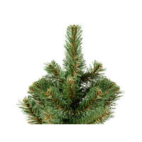 WEIHNACHTSBAUM künstlicher NARNIE 25 cm, grün, 2D, 21 Zweige, inkl. Pflanztopf mit Jutesack - Grün, Kunststoff/Stein (18/25cm) - LAALU