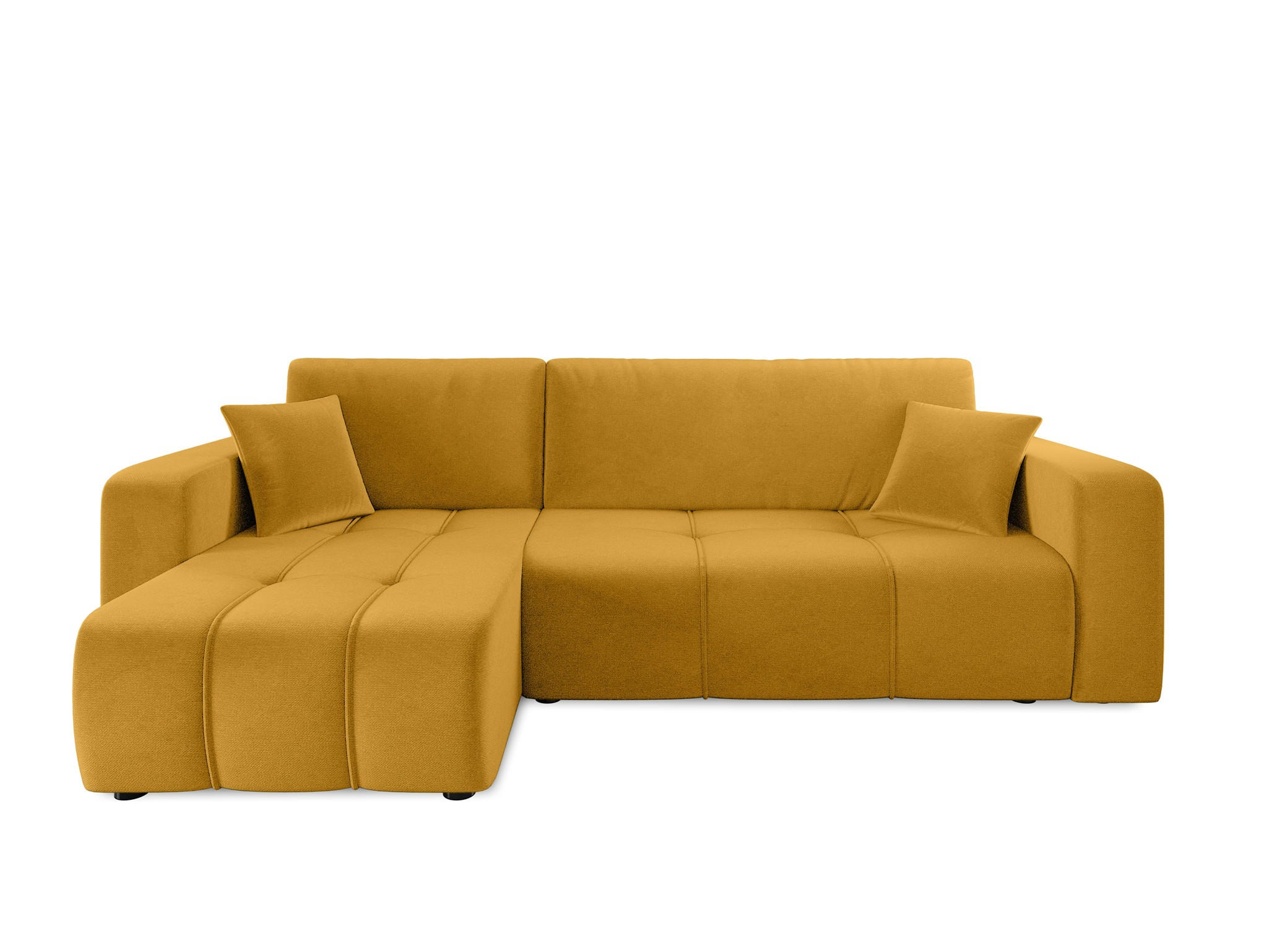 ECKSOFA Dagny Mit Schlaffunktion - Gelb, Holzwerkstoff/Textil (248/146cm) - Fun Möbel
